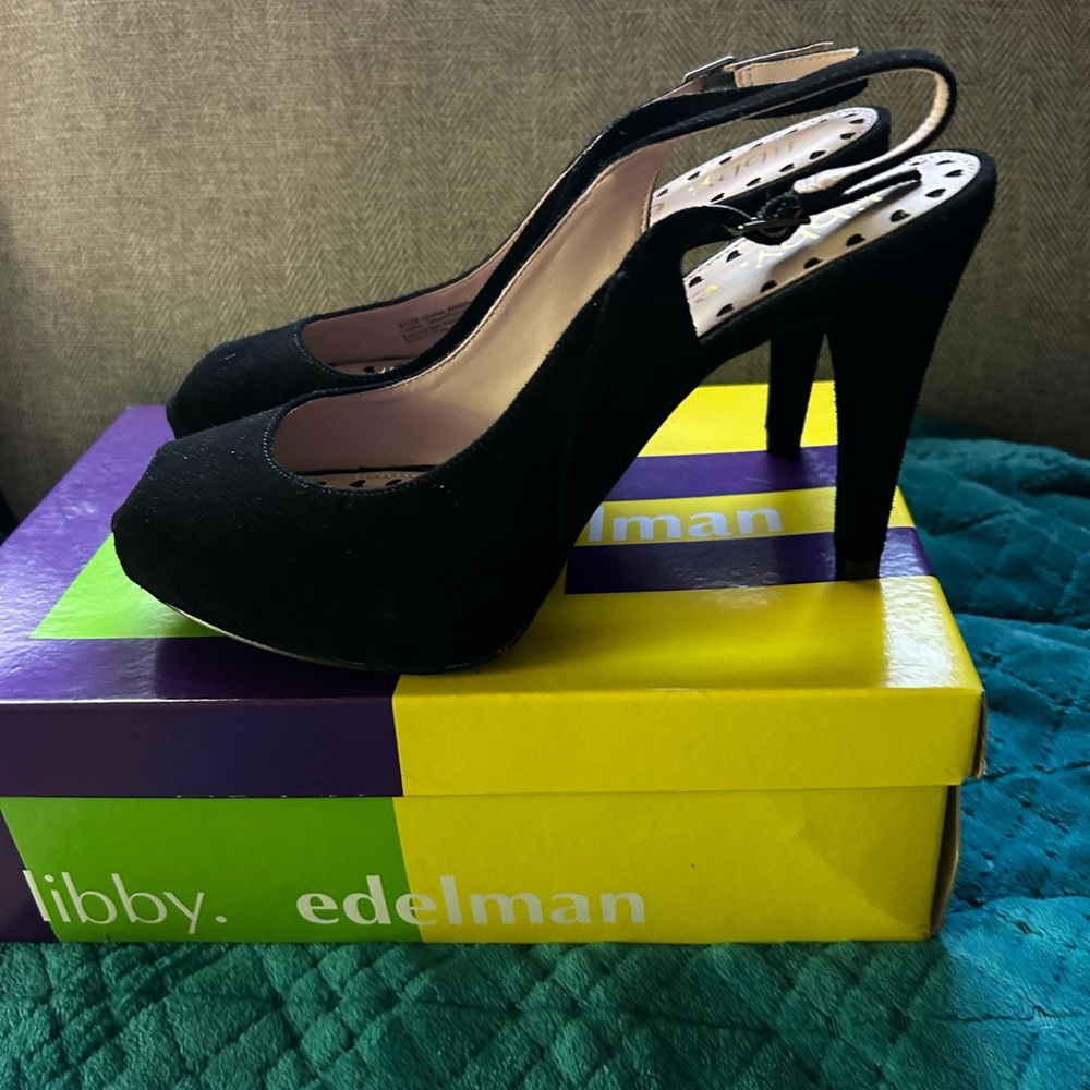 Black suede shoes